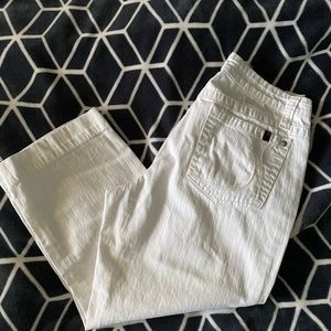Jeanstar cropped white jeans